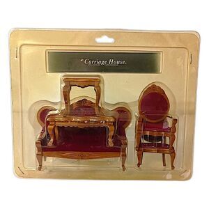 Dollhouse Victorian Sofa Chairs Tables CARRIAGE HOUSE 1:12 NEW Settee Couch Vtg.
